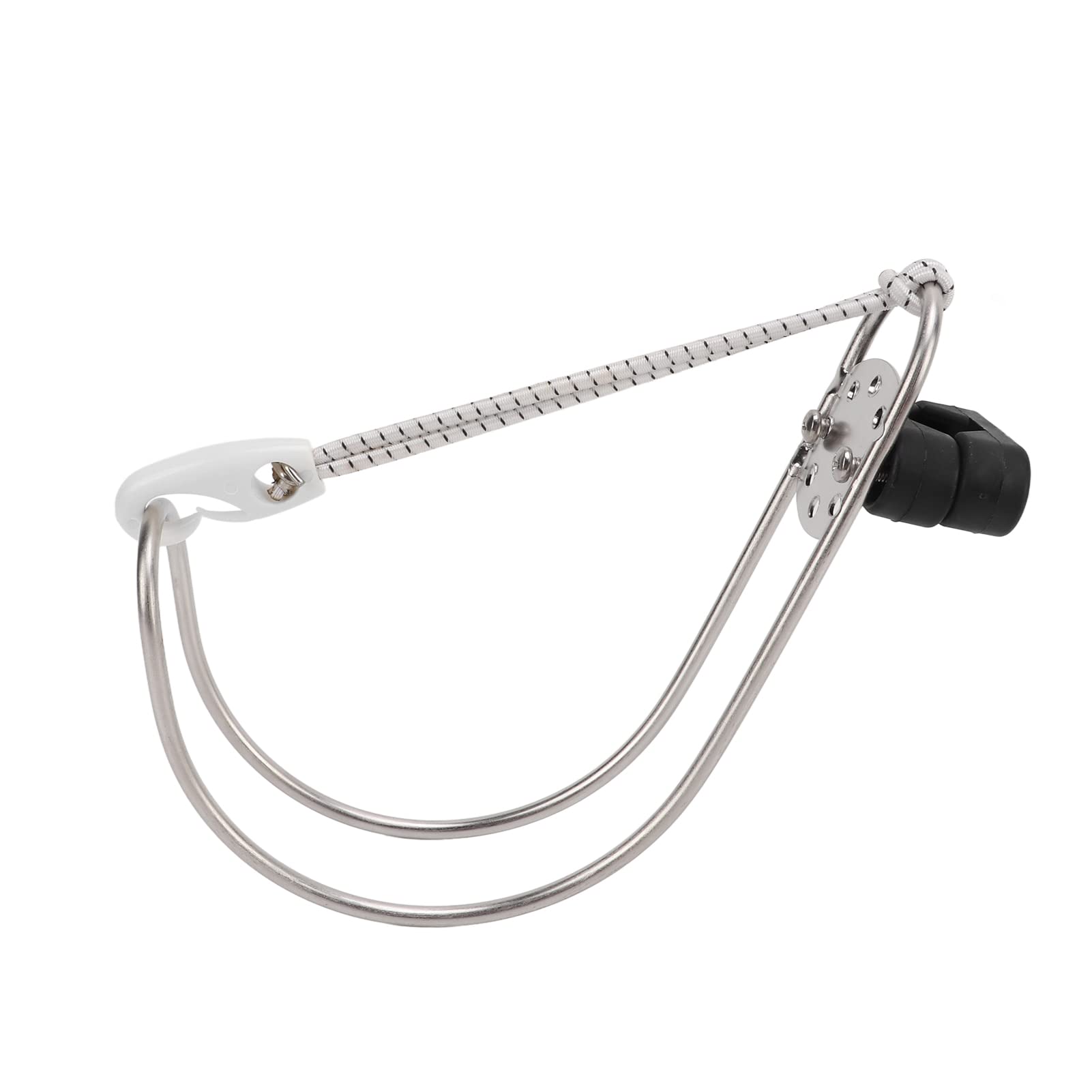 Generic Soporte de Anillo Salvavidas Ajustable de Acero Inoxidable para Barco Marino, Soporte de Aro Salvavidas Duradero para Herradura, Fácil de Instalar, Tamaño Pequeño, 1 de Aro