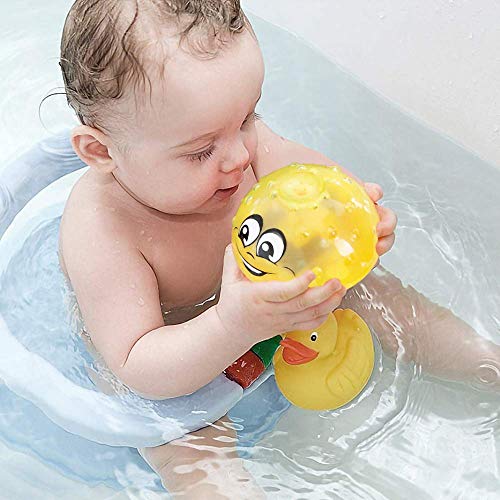 HLXY Bath Toy, Spray Water Squirt Toy LED Light Up Float Toys Bathtub Shower Pool Bathroom Toy for Baby Toddler Infant Kid Water Electronic Sprayer - Thumbnail 4