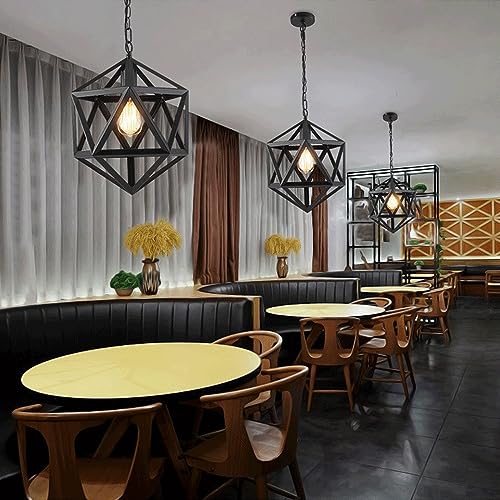 Lámpara de hierro hueco colgante para techos oscuros sin brillo 5