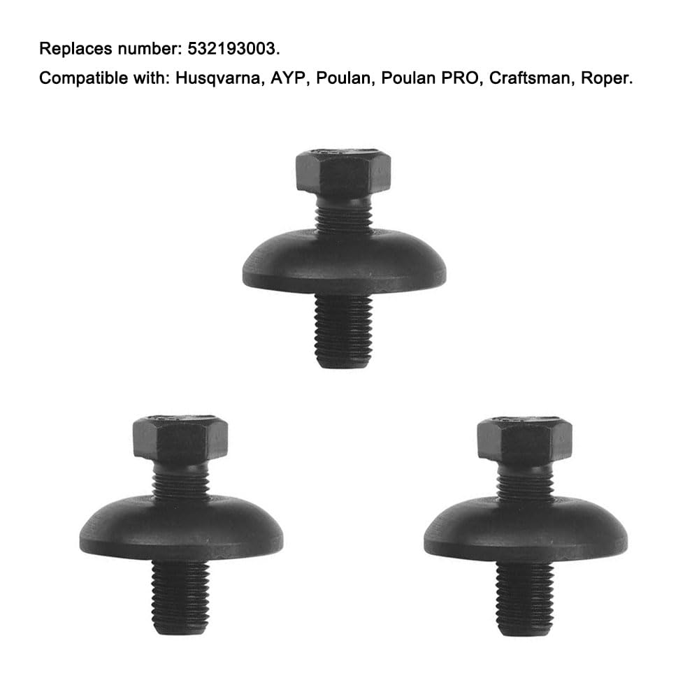 12 arandelas de pernos de cuchilla 532193003, cortacésped, proyectos de construcción, reparaciones de automóviles, compatible con AYP, compatible con Poulan