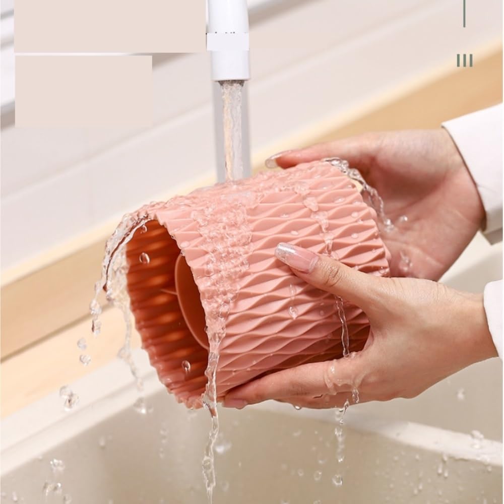 Stifteköcher Stifte Halter Ein Drehbarer Stifthalter Mit Fünf Fächern, Geeignet For Büros, Schulen Und Privathäuser Schreibtisch-Organizer(Pink)