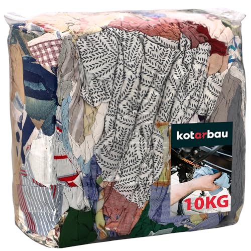 KOTARBAU Paños de limpieza para taller, 10 kg, algodón, paños de limpieza para coche, paños de limpieza industriales, paños de cocina, paños de cocina, paños de cocina, juego de cuidado para el coche