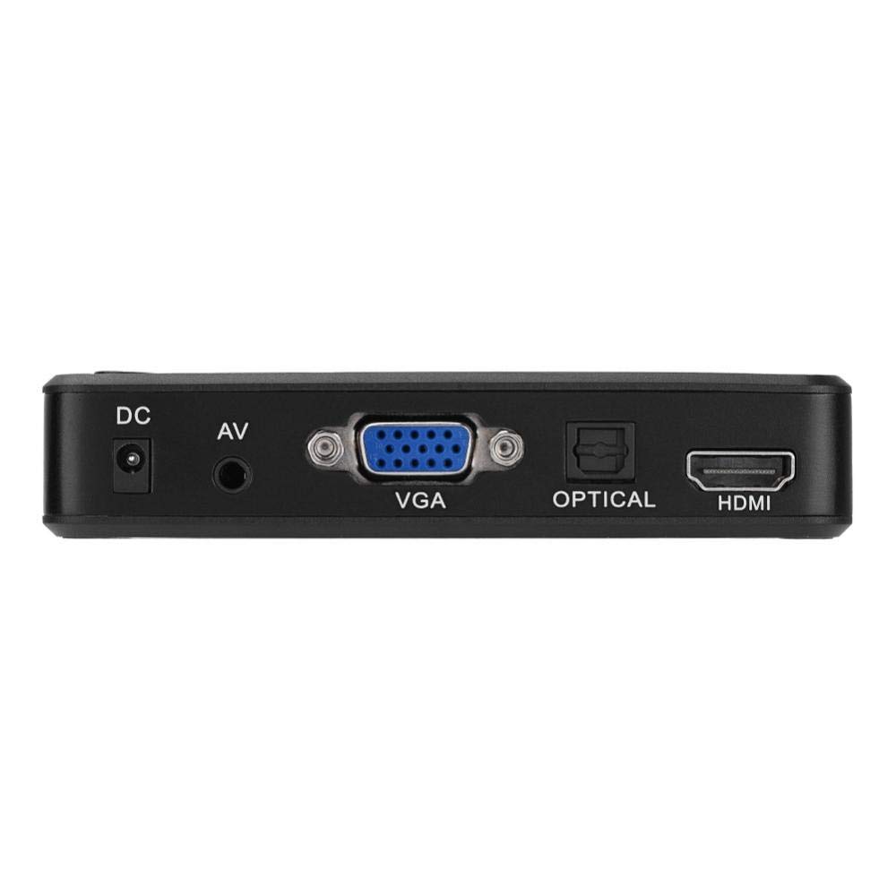 Lettore multimediale 1080P, 1080P HD TV Lettore multimediale audio e video 110 V-240 V con telecomando IR per RM/RMVB/AVI, unità USB e schede SD(VDE,EU Plug)