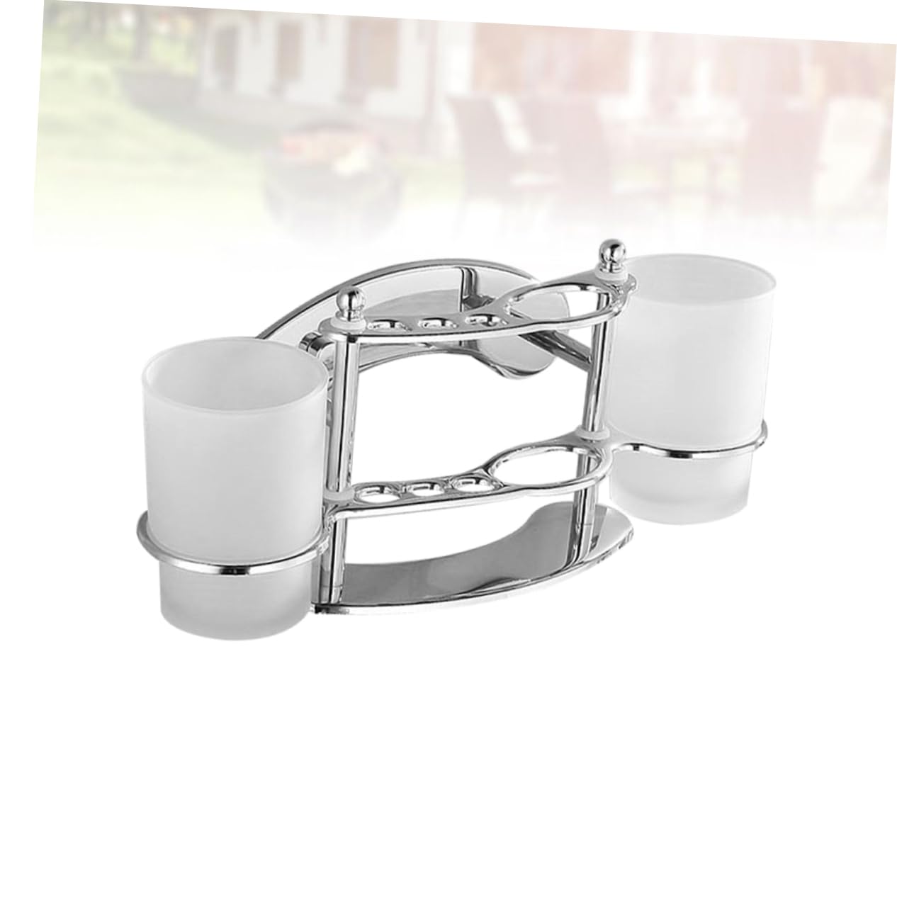 Portaspazzolini da in Acciaio Resistente con Supporto per Bicchieri Risciacquo Organizer Bagno per Spazzolini e Dentifricio Accessorio Bagno Durevole e Facile da Installare