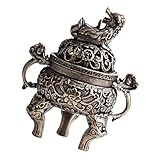 SHINEOFI Antikes Räuchergefäß aus Kupfer für Zuhause mit Kunstvoller Verzierung und Retro Design für Büro oder Bibliothek als Dekoratives Geschenk