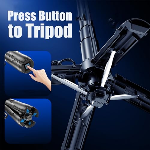 GEYUTHS 4 in 1 Magnetic Tripod Pocket Selfie Stick Extendable Cell Phone Stand Portable Camera Grip Handle with Wireless Detachable Remote Control for Photograph/Live Streaming/Video/Travel (Black) - image 5