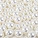 Quefe 150pcs Ivory Pearl Beads No Holes ABS Pearl Beads, Pearls for Crafts, DIY, Vase Filling, Wedding, Birthday Party, Home Decoration (8mm, 14mm, 20mm)