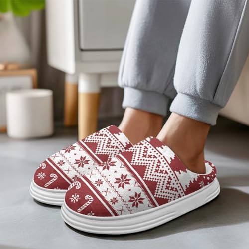 Slippers for Women Indoor and Outdoor Casual Fuzzy Scuff Warm Bed Room Slippers for Women with Anti-Skid Sole2