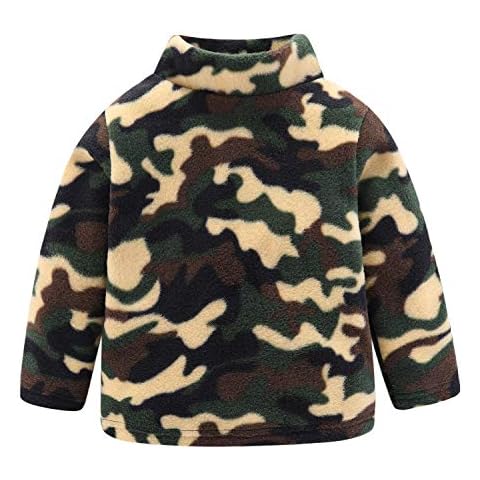 Mud Kingdom Niños Tops Cálidos Camo Fleece 7-8 Años Suave Cover