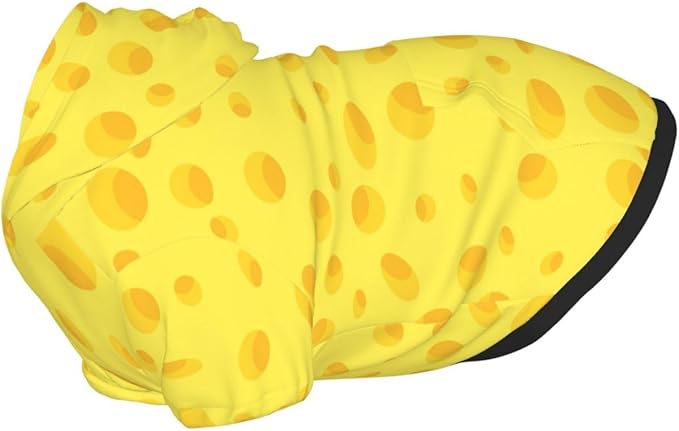 Disfraz de Perro Estampado de Queso Amarillo Sudadera Grande miniatura 9