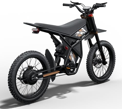 GT73 Pro Electric Dirt Bike for Adults - 3000W Motor 50 MPH High-Speed, 25" Fat Tires & Dual Removable Battery (60V-18AH*2)