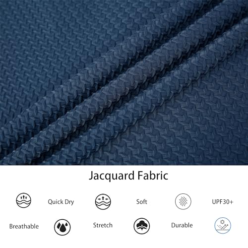 Alex Vando Mens Bubble Jacquard Polo Shirt Super Stretch Short Sleeve Polo Shirts for Men