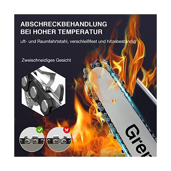 Grenintol Mini Kettensäge mit Akku,8 Zoll Mini Kettensäge Elektro,2000mAh*2 Kettensäge mit der scharfen Kette,Einhand… – Bild 7