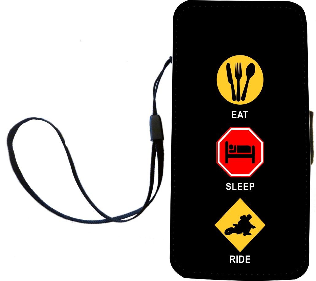 Amazon.co.jp: Rikki Knight Eat Sleep Ride フリップウォレット