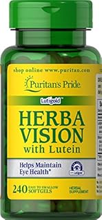 Puritan's Pride Herbavision with Lutein, Zeaxanthin and Bilberry Contributes to Healthy Vision,240 Softgels by Puritan's Pride, 240 Count (70925)