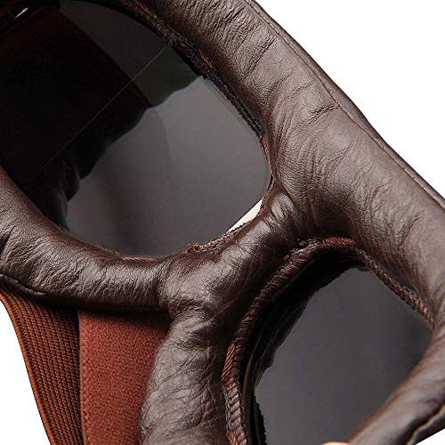 Image of Peicees Vintage Helmet Goggles Motorcycle Goggles Bike Motorcross Pilot Goggle
