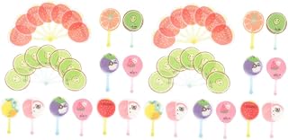 Abaodam Cartoon Plastic Fan 24 Pcs Fruit Fan Summer Folding Hand Fan Handheld Foldable Fan Cartoon Summer Fan Fans Handheld