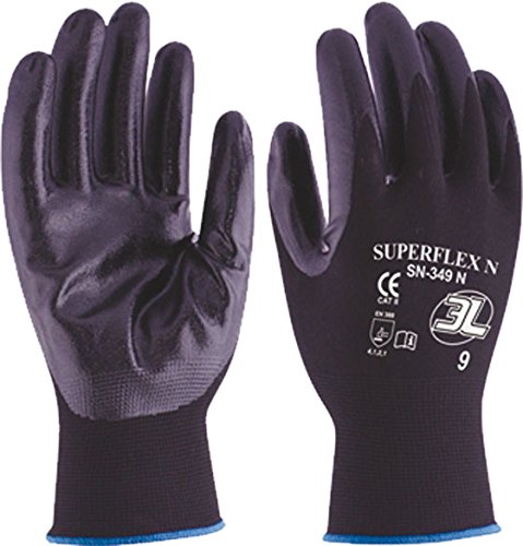 3L SN-349 N T-10 - Guante Nylon Nitr.Superflex N Sn349N T10