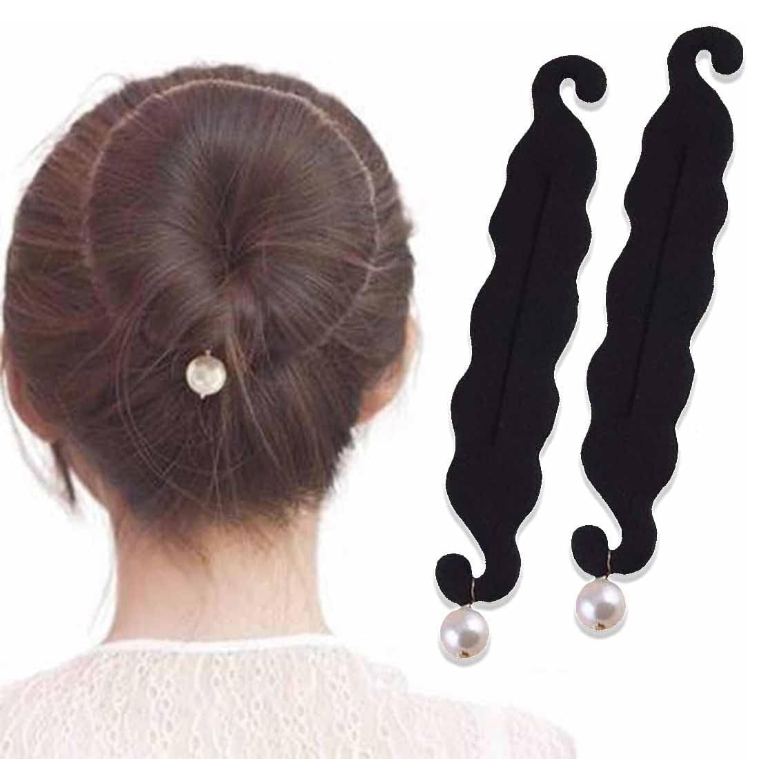 2Pcs Strumento per la Creazione Rapida di Chignon, Capelli Strumento per Intrecciare, Twist Curler Donut Strumenti, Magico Articolo per Raccogliere i Capelli in Modo Semplice e Veloce