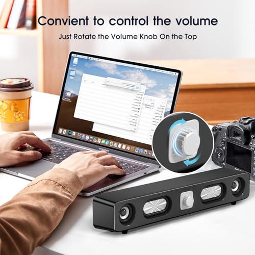 Uakinat Wired USB-Powered Sound-bar with 6W Stereo Sound for Desktop 3405 の商品画像 6
