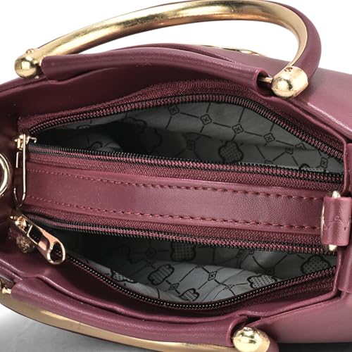 Image of BAGMODE Women's Handbag | Medium Size | Crossbody Bag with Top Handle Strap | Stylish Ladies Shoulder Purse for Daily Use or Events