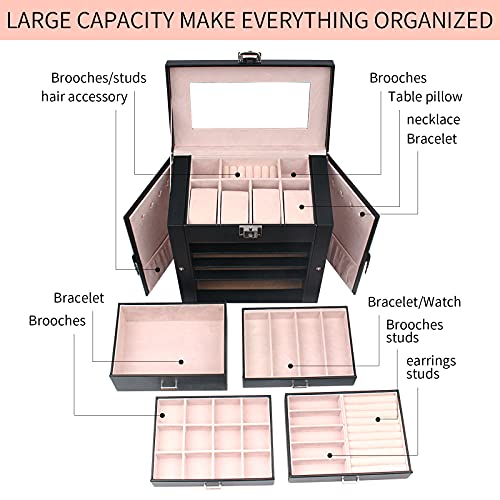 FEIYAN-Organize-Your-Jewelry-in-Style-5-Layer-Leather-jewelry-box-Large-Capacity-Flexible-Partitions-and-Elegant-Design