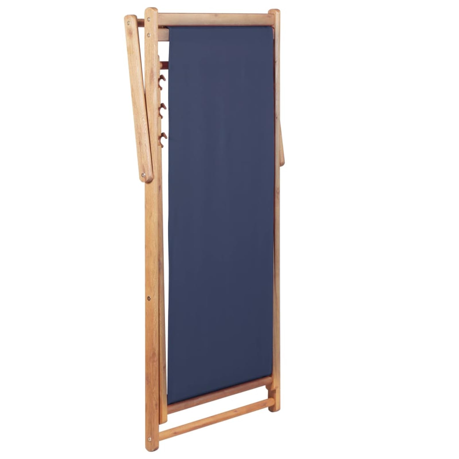 BaraSh Klappbarer Strandstuhl Stoff und Holzrahmen Strandstuhl Klappbar Strandstuhl Klappbar Leicht Bis Campingstuhl Faltbar Strandliege Mit RüCkenlehne Blau
