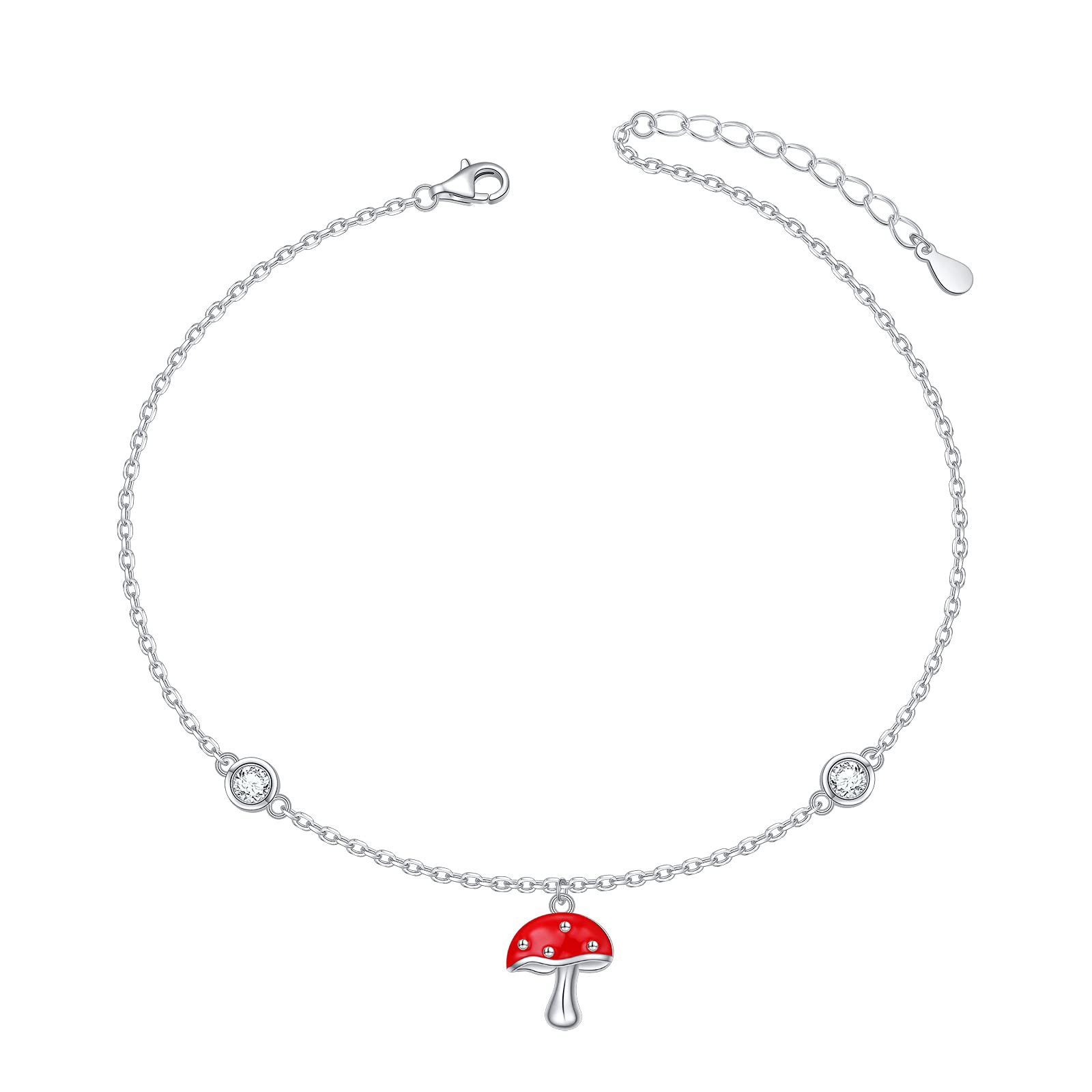 Tobilleras para mujer de plata de ley S925 ajustable, pulsera de tobillo para pie de playa, regalo de joyería, 100%, Circonita cúbica
