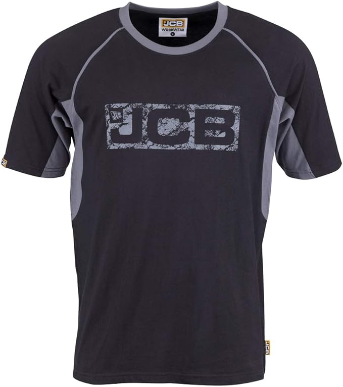 JCB Trade Heavyweight Mens Short Sleeve TShirt Work Tee Crew Neck Tee