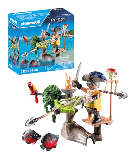PLAYMOBIL PLL71795 PIRATE + TREE AND FISH