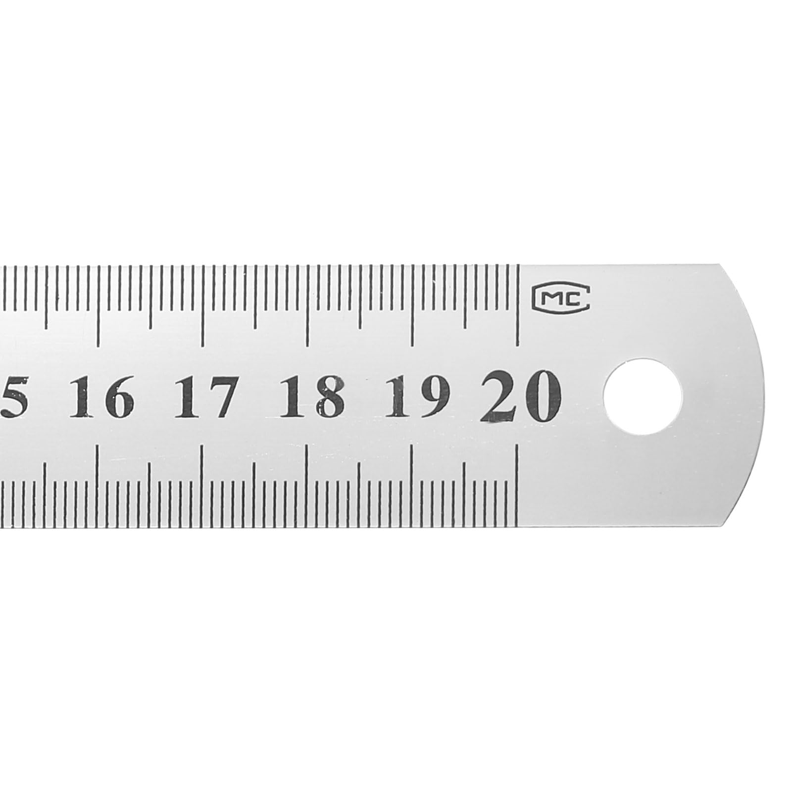 sourcing map 12 Pcs Steel Ruler 20cm x 2.6cm Machinist Metal Ruler Carbon Steel Metric Straight Edge Measuring Tools 0.4mm Thick for Engineering Architect Drawing Home Office