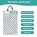 wegreeco Reusable Hanging Wet Dry Cloth Diaper Bag (Grey Diamond)