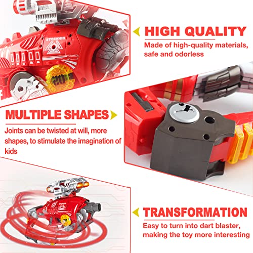 Sdssjck Big Transforming Tyrannosaurus Rex Robot Dart Blaster For Nerf Guns Toy, Dinosaur Combined Transform Dino Fighter, Indoor/Outdoor Shooting Toys For Boys Kids 7 8 9 10 11 12 Birthday Party Gift #TOP3
