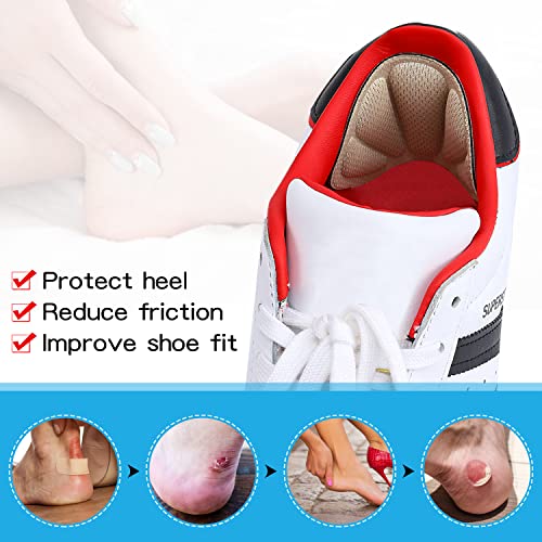 Image of Adhesive Back of Heel Cushion Pads, Heel Grips Inserts for Women Men, Prevent Heel Pain and Improve Shoe Fit, 2PCS-Beige+2PCS-Beige+2PCS-Beige