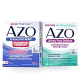 AZO Urinary Pain Relief Maximum Strength (24 Count) + Urinary Tract Defense, Helps Control a UTI Until You Can See a Doctor 24 CT