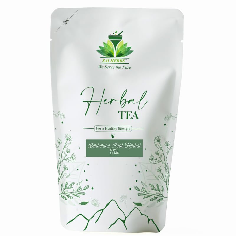 SAI HERBS Berberine Root Raw Tea - Good For Skin - For a Helathy Lifestyle - Luxury Herbal Tea - Pure & Natural (50 Grams)