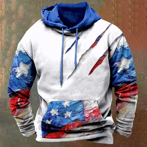 Mens American Flag Hoodies USA Patriotic Graphic Pullover Tops Trendy Casual Long Sleeve Hooded Cord Sweatshirts2