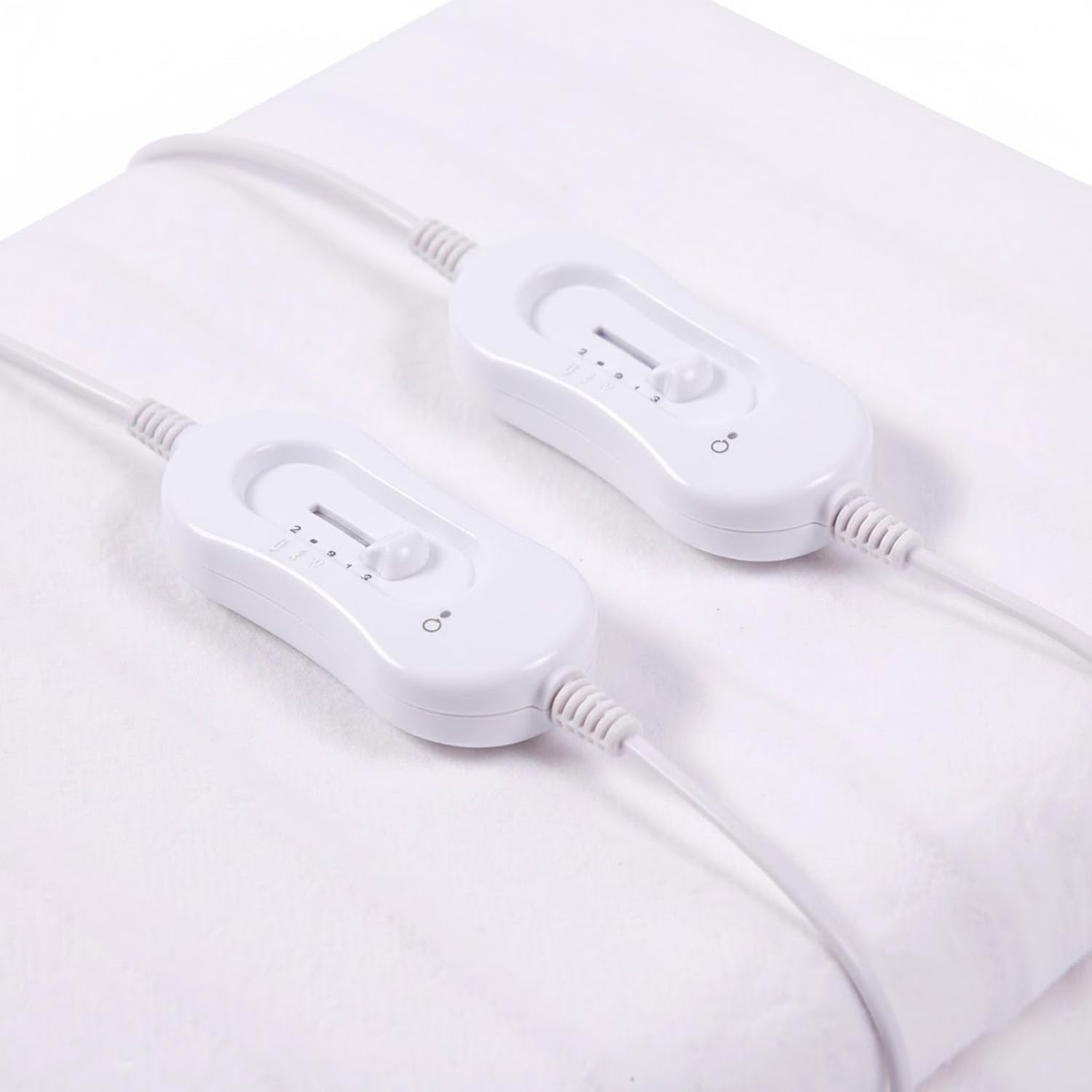 Scaldaletto Elettrico Matrimoniale 160 x 140 Cm in Poliestere 100% Coperta Elettrica Riscaldante Con 2 Telecomandi Indipendenti 3 Livelli Di Temperatura Timer Sistema Anti Surriscaldamento Bianco