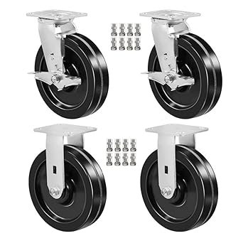 Heavy Duty Casters - Industrial Casters Phenolic Caster with Strong Load-Bearing Capacity 3000-6000 LB,Used in Furniture,WorkBrench,Tool Box, Equipment (8