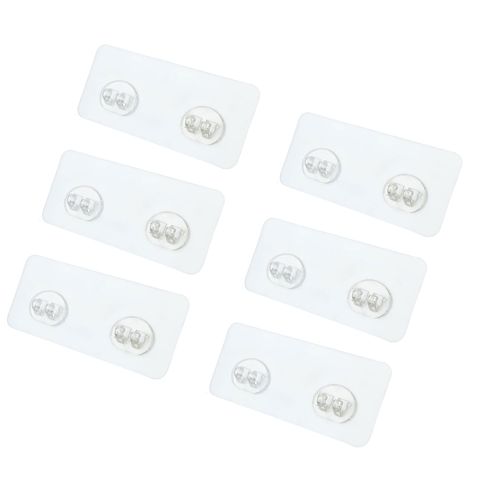 Tsophreniq 6Pcs Effective Adhesive Wall Hooks Strong Adhesive Bathroom Hooks Hangers for Shower Shelf Basket Soap Replacement Shower Stickers