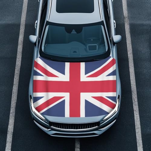 Image of England Car Hood Cover Polyester Elastic Fabrics Can be Washed Suitable for SUV Trucks Universal for Cars
