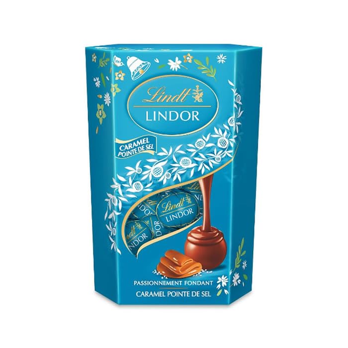 LINDT Lindor Bouchées au chocolat au caramel pointe de sel 200 g
