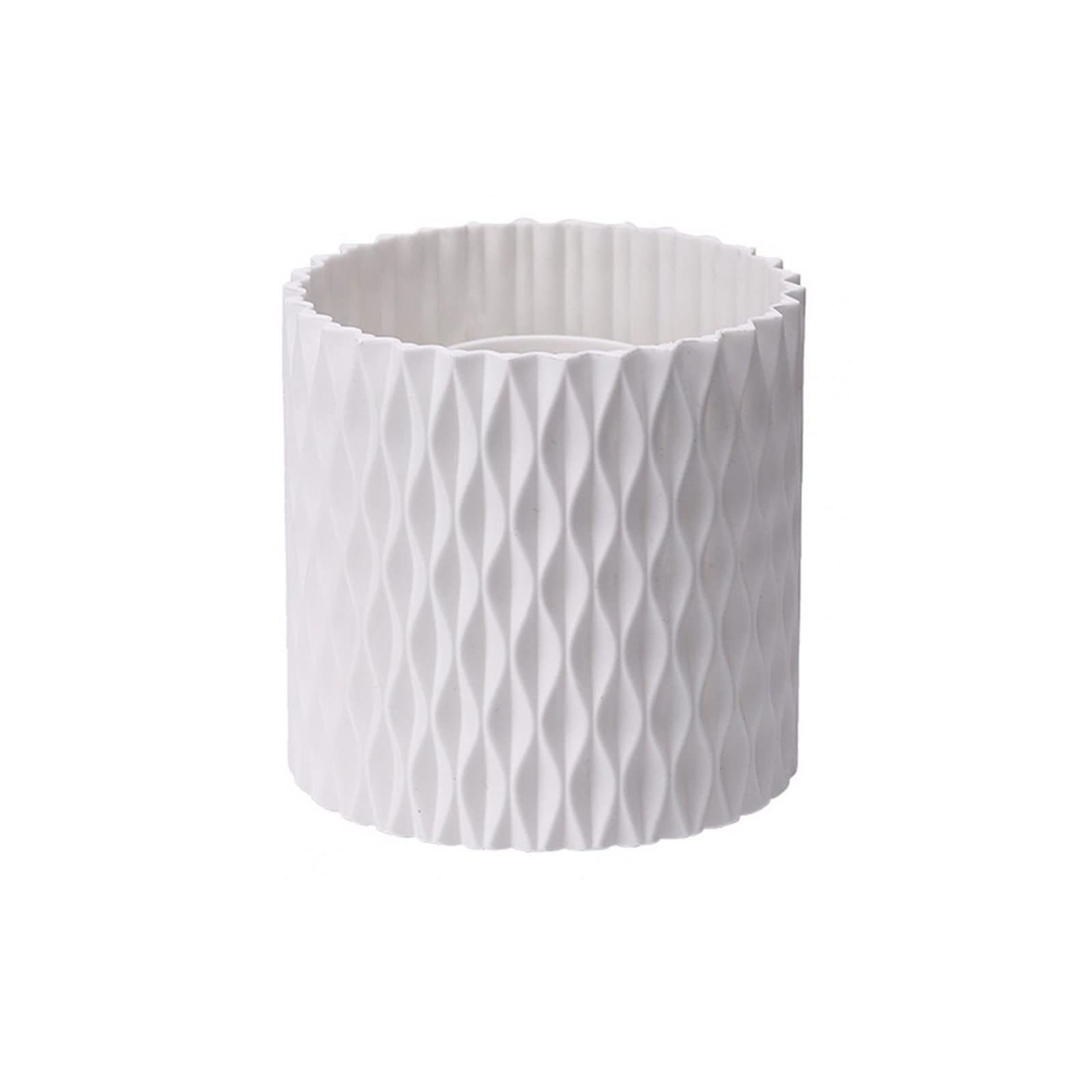 JINGYAN Pencil Holders Penholder organizer large-capacity rotary multi-grid desktop sundries penholder office stationery(White)