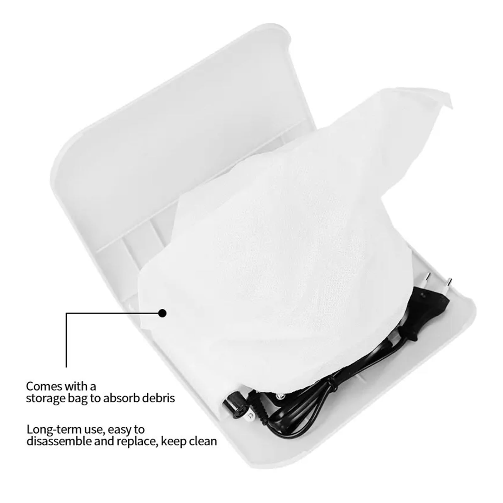 Aspirador UñAs, Aspiradora de uñas de 30w, Extractor de polvo de alta potencia for uñas, recolector de polvo de uñas de poco ruido, dispositivo eliminador al vacío for manicura