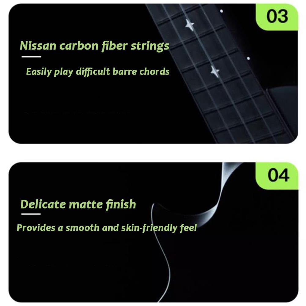 Ukelele Soprano De 23 Pulgadas Para Principiantes, Guitarra Hawaiana De Cuatro Cuerdas Con Funda, Cuerdas De Repuesto, Afinador Y Púas Para Adultos Y Adolescentes(Azul)