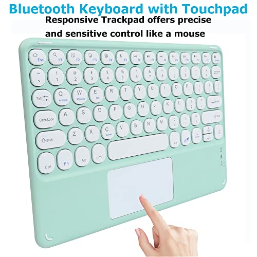 Wireless Bluetooth Keyboard With Touchpad For Ipad Ultra-Slim Ergonomic Small Rechargeable Wireless Keyboard Gift For Boy Girl Men For Apple Ipad Iphone Samsung Tablet Android Phone Pc Computer Mac #TOP3