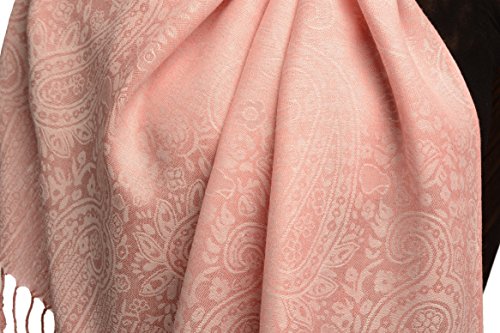 Écharpe pashmina rose douce pour protéger le cou sans irriter