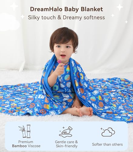 Image of Premium Baby Blankets, Soft Viscose from Bamboo Blanket for Boys and Girls, Nursery Crib Bedding Quilt for Newborn and Toddler, Cooling for Hot Sleepers, 50'' x 50'' Cookies