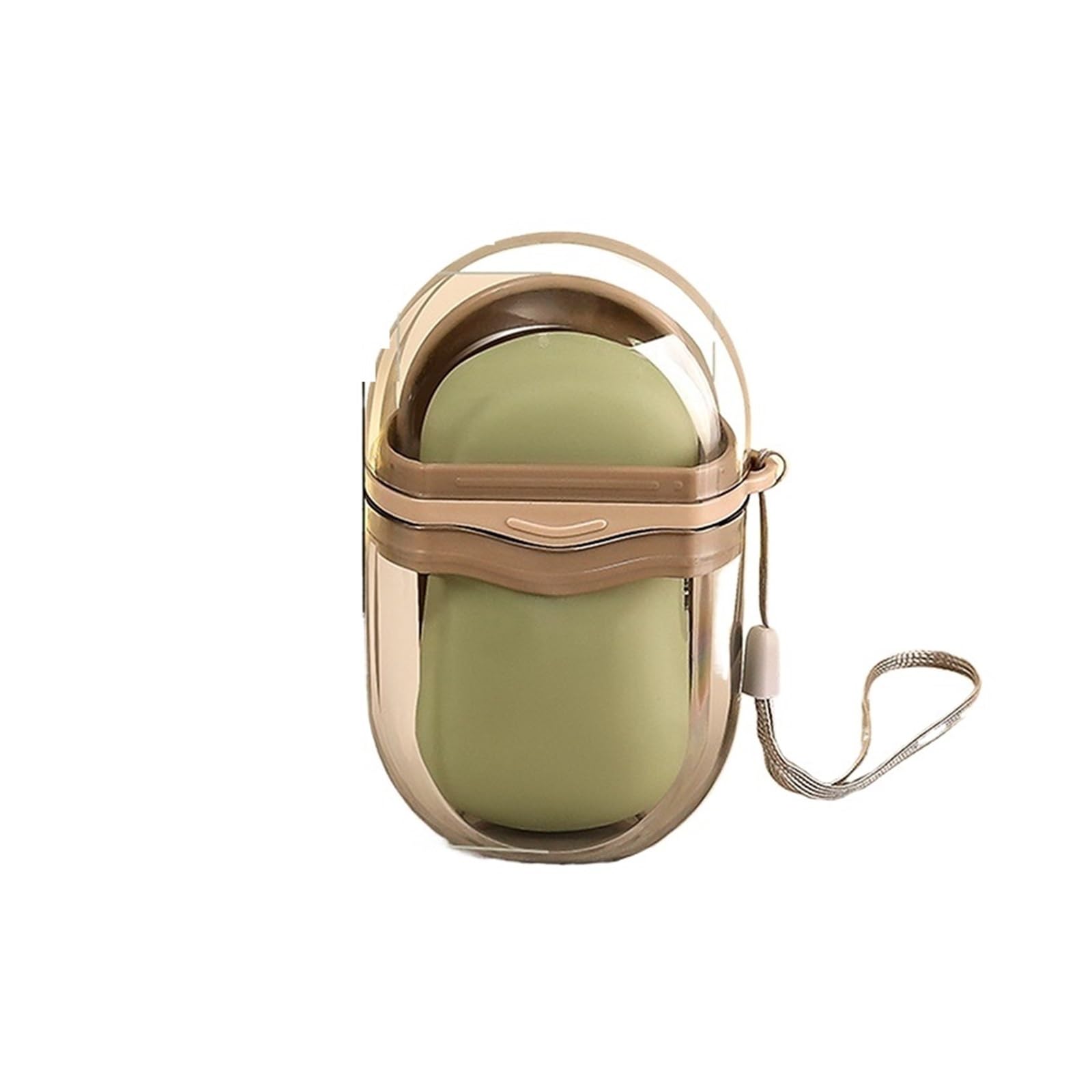 Portable Soap Box With Lid Drainable Case Travel Storage Dishes Waterproof Container For Hiking Camping(Clear)