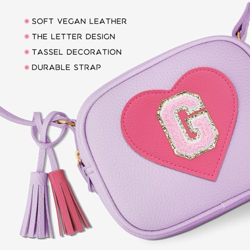 Image of KKXIU Birthday Gifts for Girls Initial Toddler Purse Cute Kids Crossbody Bag